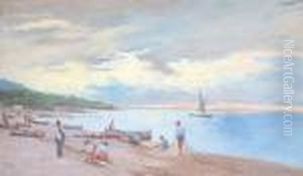 Pescatori Oil Painting by Napoleone Luigi Grady