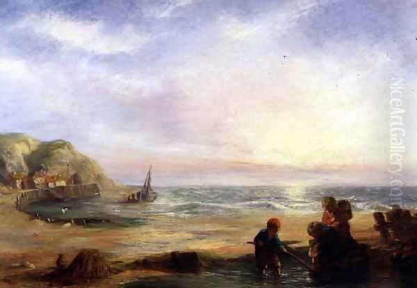 The Shrimpers Oil Painting by William Collins