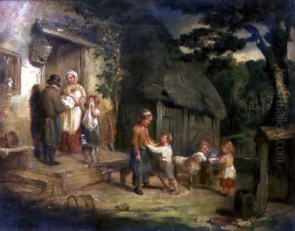 The Pet Lamb, c.1831 Oil Painting by William Collins