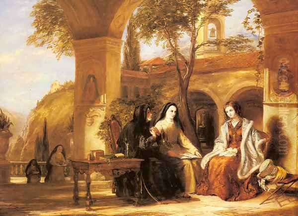 The World of the Cloister Oil Painting by William Collins