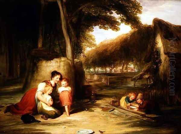 The Venturesome Robin, 1831 Oil Painting by William Collins