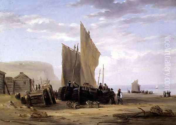 On the Coast of Yarmouth Oil Painting by William Collins