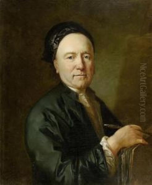 Portrait Of Johann Caspar Fussli Oil Painting by Anton Graff