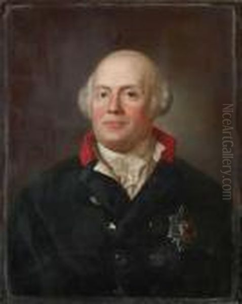 Bildnis Friedrich Wilhelms Ii., Konig Von Preussen Oil Painting by Anton Graff