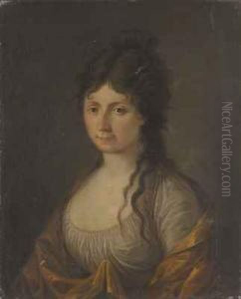 Portrait Der Elisabeth Von Janowiky - Geb. Rompler, 1769-1855 Erfurt Oil Painting by Anton Graff