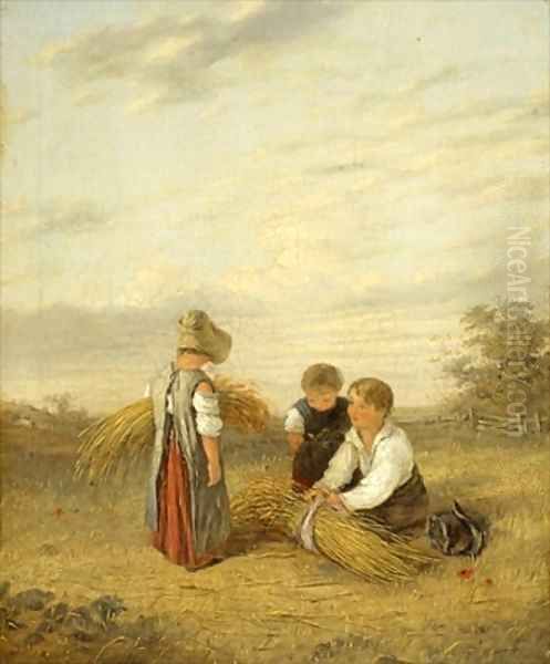 Harvest Time Oil Painting by William Collins