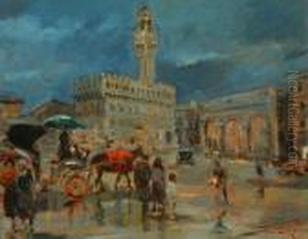 Piazza Della Signoria by Ovidio Gragnoli