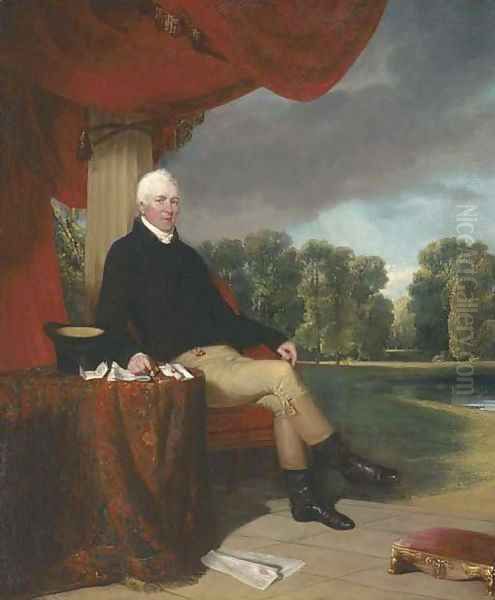 Portrait of James Campbell of Hampton Court House Oil Painting by William Collins