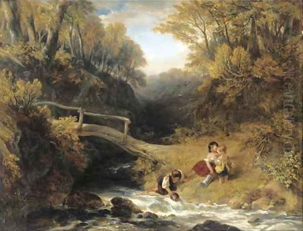 Down by the stream Oil Painting by William Collins