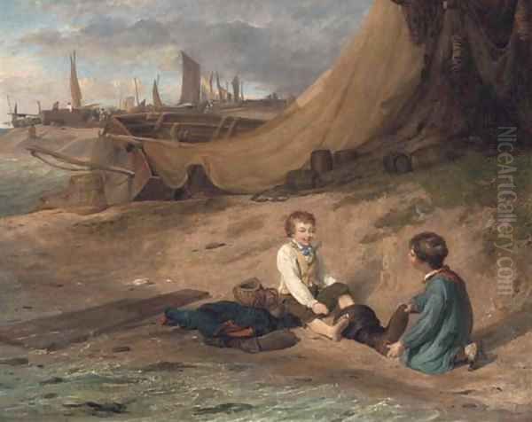 The young fisherman Oil Painting by William Collins