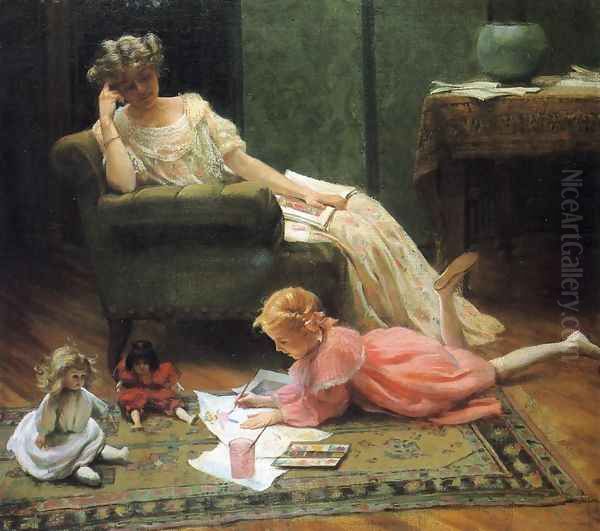 Dolly's Portrait Oil Painting by Charles Curran