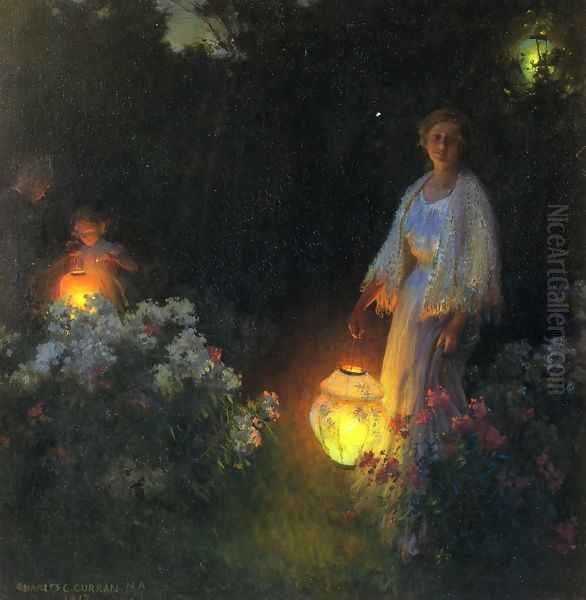 The Lanterns Oil Painting by Charles Curran