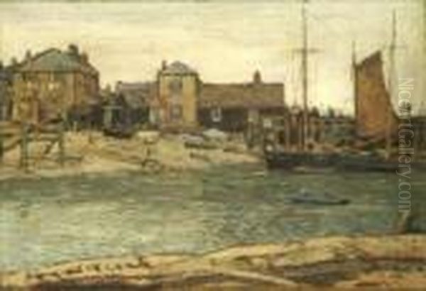 Rye Harbour Oil Painting by George Ii Graham