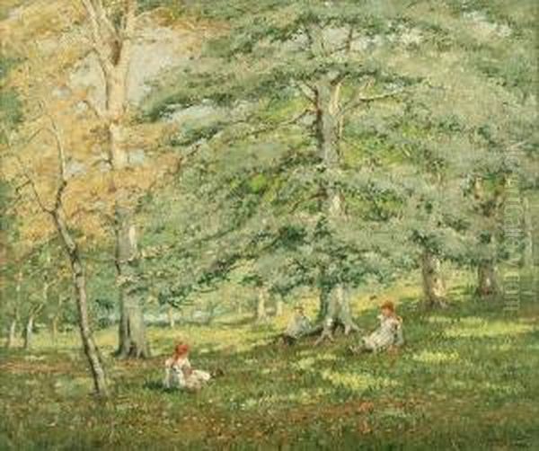 The Green Wood Oil Painting by George Ii Graham