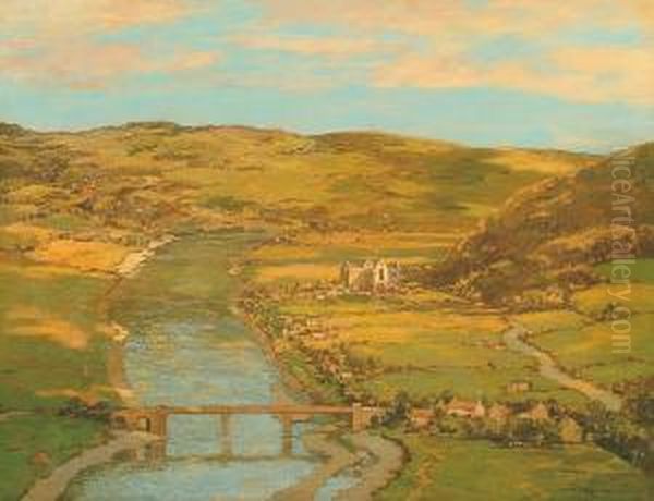 A View Of The River Severn Oil Painting by George Ii Graham