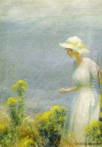 A Summer Walk Oil Painting by Charles Curran