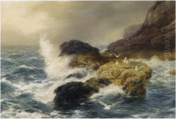 To And Fro Of The Waves Oil Painting by Peter Graham