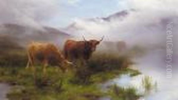 Moorland And Mist Oil Painting by Peter Graham