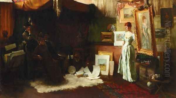 Fair Critics Oil Painting by Charles Curran