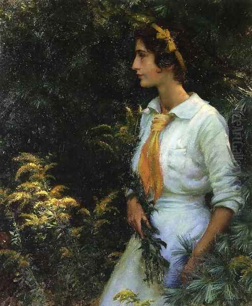 Goldenrod Oil Painting by Charles Curran