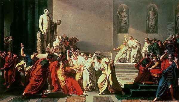 Death of Julius Caesar (100-44 BC) Oil Painting by Vincenzo Camuccini