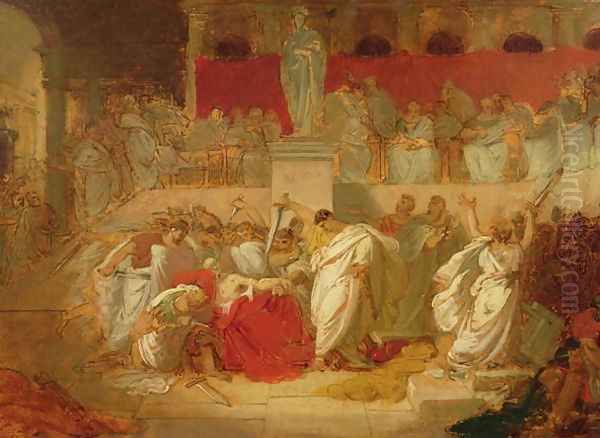 The Death of Caesar Oil Painting by Vincenzo Camuccini