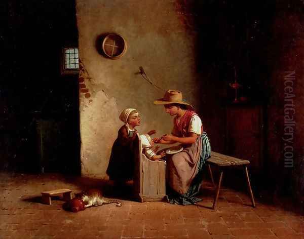 La Pappa Oil Painting by Gaetano Chierici