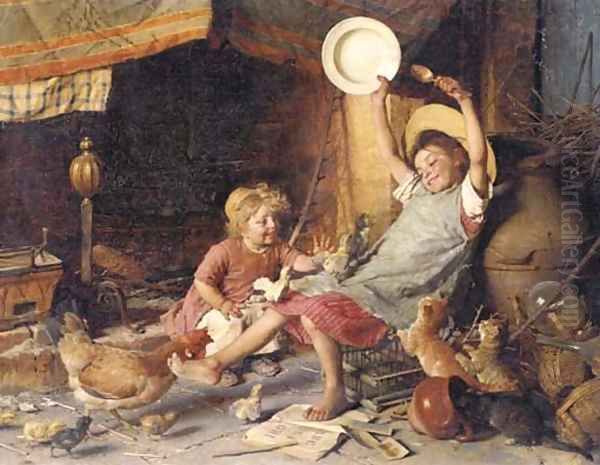 Dirty Feet Oil Painting by Gaetano Chierici