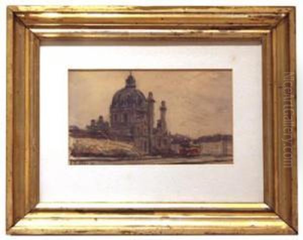 Karlskirche Oil Painting by Ernst Graner