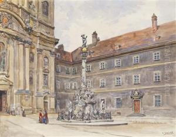 Piaristenkirche Oil Painting by Ernst Graner