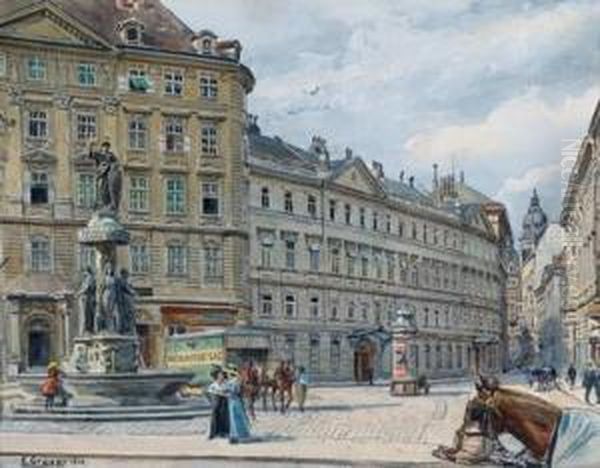 Freyung Oil Painting by Ernst Graner