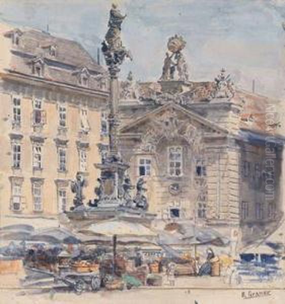 Markt Am Hof Oil Painting by Ernst Graner