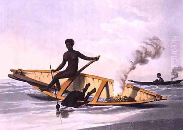 Fishing, 1813 Oil Painting by John Heaviside Clark