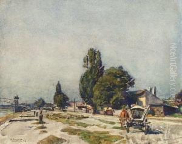 Motiv An Der Heiligenstadterlande In Wien Oil Painting by Ernst Graner