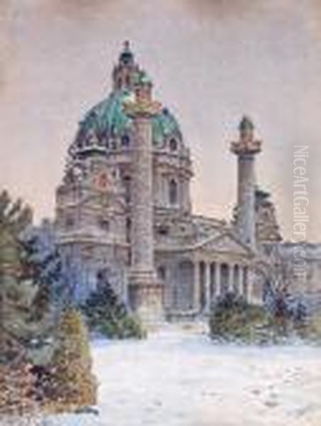 Karlskirche Oil Painting by Ernst Graner