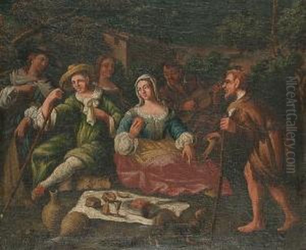 The Picnic Oil Painting by Giovanni Michele Graneri