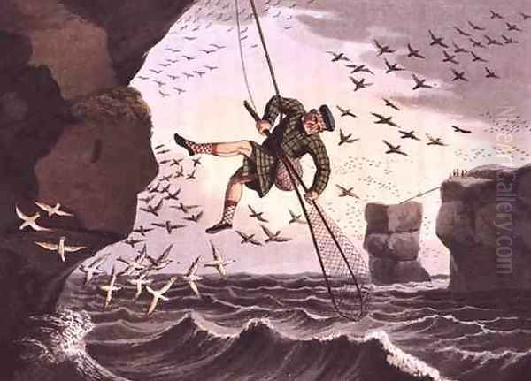 Bird Catching from Above, 1813 Oil Painting by John Heaviside Clark