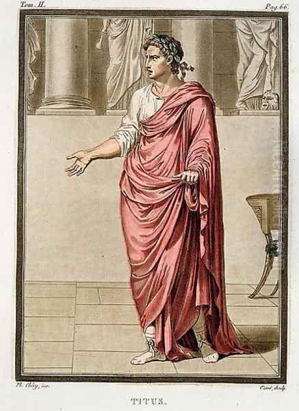 Titus, costume for 'Berenice', from Volume II of 'Research on the Costumes and Theatre of All Nations', 1802 Oil Painting by Philippe Chery