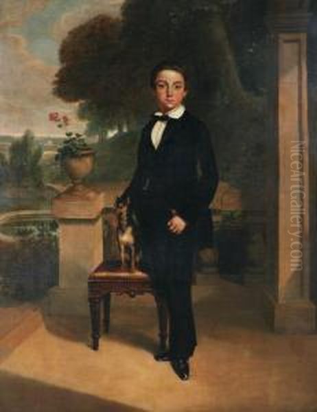 Portrait Of A Young Gentleman In Black Oil Painting by Sir Francis Grant