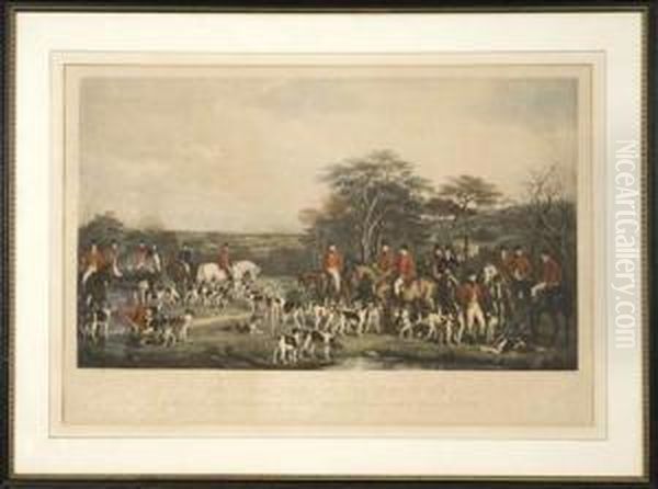 Sir Richard Sutton And The Quorn Hounds Oil Painting by Sir Francis Grant