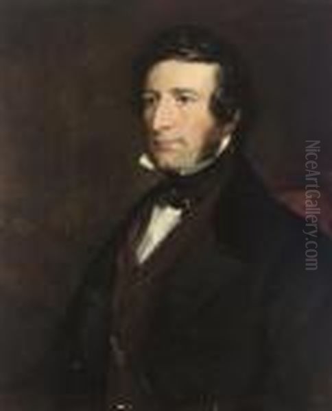 Portrait Of Sir George Cornewall Oil Painting by Sir Francis Grant