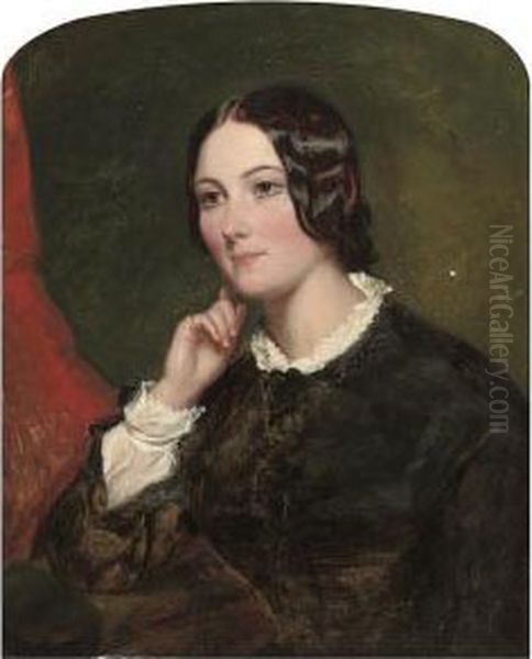 Portrait Of A Young Lady Oil Painting by Sir Francis Grant