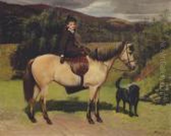 Janet Florence Menzies, On A Pony Oil Painting by Sir Francis Grant