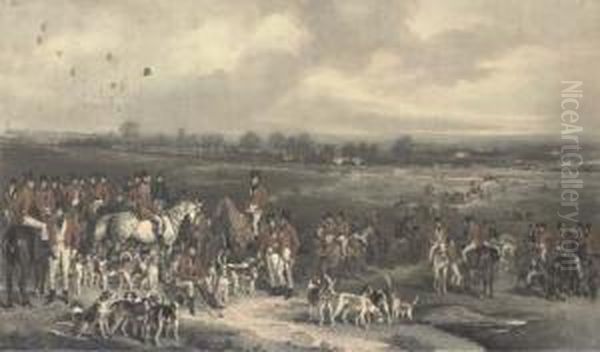 Meeting Of His Majesty's Staghounds On Ascot Heath Oil Painting by Sir Francis Grant