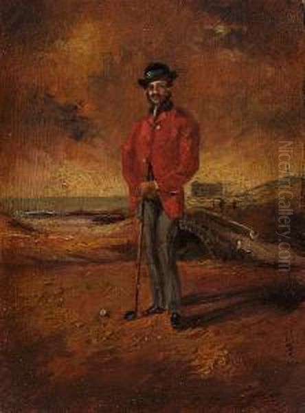 Miniature Portrait Of John Whyte Melville On The Links At St Andrews Oil Painting by Sir Francis Grant