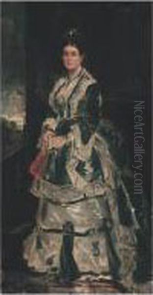 Portrait Of The Baroness Albert Grant Oil Painting by Sir Francis Grant