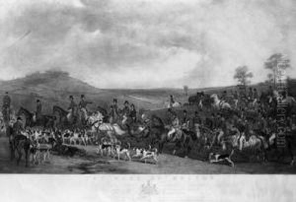 The Meet At Melton, (schwerdt Iii), 84 , By W. Humphrys Oil Painting by Sir Francis Grant