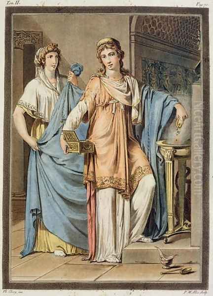 Berenice, costume for 'Berenice', from Volume II of 'Research on the Costumes and Theatre of All Nations' Oil Painting by Philippe Chery