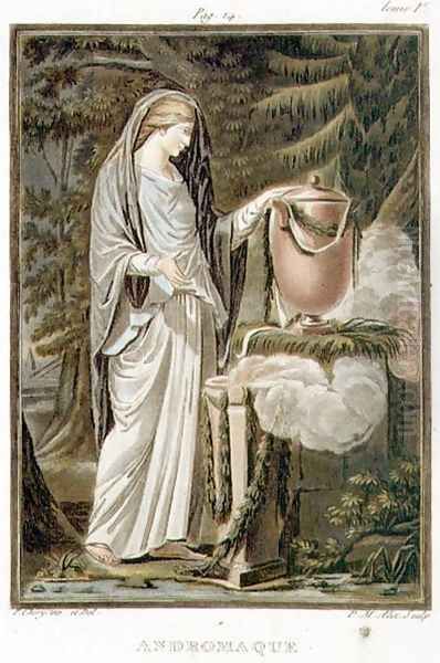 Andromache, costume for 'Andromache', from Volume I of 'Research on the Costumes and Theatre of All Nations', Oil Painting by Philippe Chery