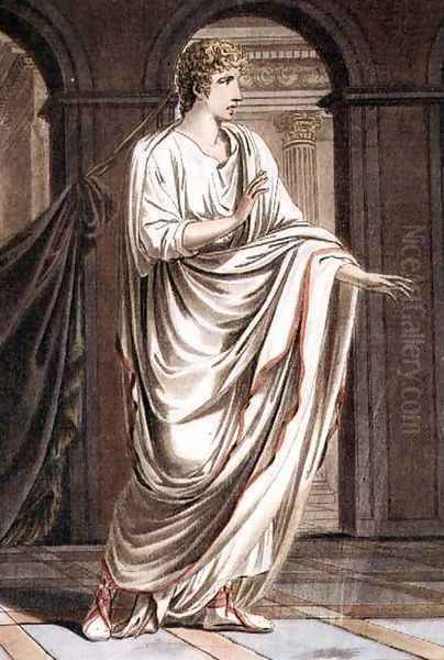 Britannicus, costume for 'Britannicus', from Volume II of 'Research on the Costumes and Theatre of All Nations' Oil Painting by Philippe Chery